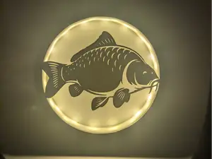 LED Silhouetten Lampe Karpfen Motiv