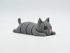 Knitted Articulated Cat