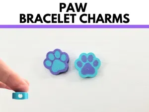 Paw Charm for Bracelets or Necklaces with Choices