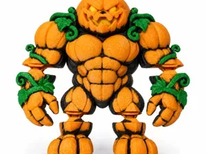 Pumpkin monster articulated flexi
