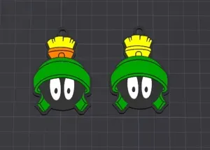 cartoon character marvin the martian keychain / necklace charm(free for commercial use)