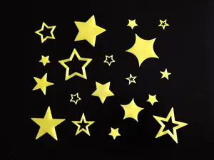 Stars set decorative glow in the dark