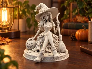 Sitting Skeleton Witch