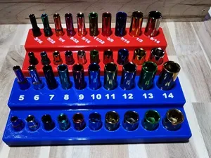 Gridfinity Pittsburgh Pro 1/4 Socket Trays