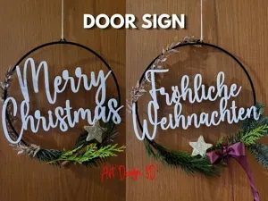 Merry Christmas Door Sign
