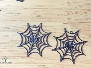 Spider Web with Heart Earrings