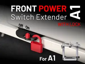 A1 Front Power Switch Extender - with lock