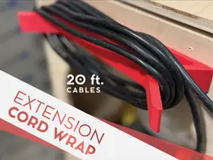 Extension Cord Reel Storage Wrap - Wall Mountable