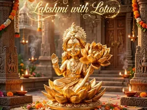 Goddess Lakshmi Idol - Maa Lakshmi on Lotus