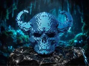 8bit Horned Skull