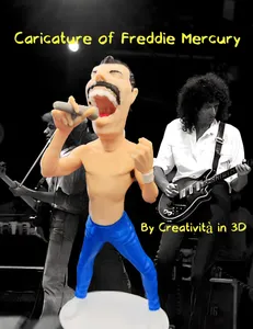 Caricature of Freddy Mercury