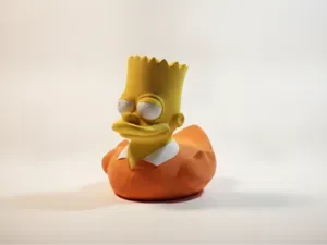 Bart Simpson Rubber Duck Figurine 3D Printable