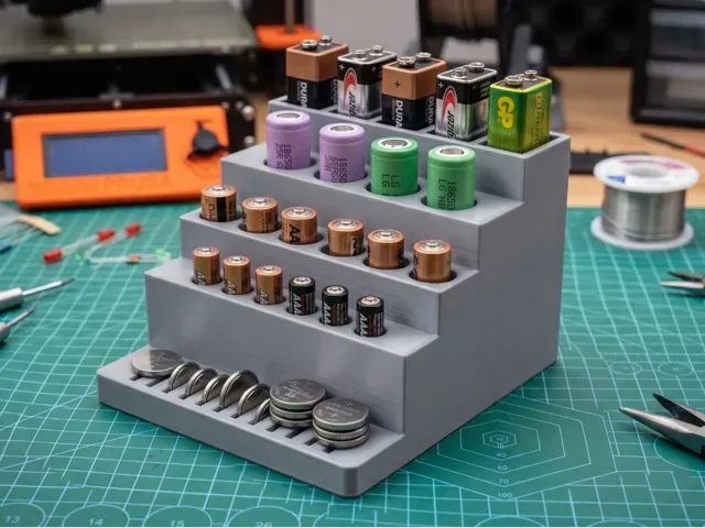 Parametric Battery Organizer