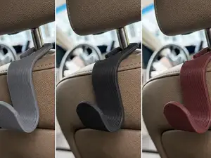 Ribbed Car Headrest Hook – Organizer Clip