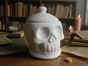 Skull Candy Jar With Lid