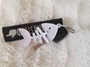 Articulated Skeleton Fish Keychain