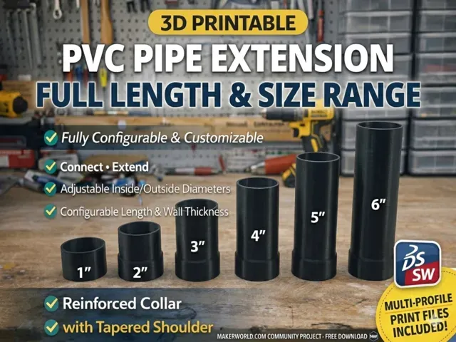 Universal PVC Pipe Extension – Custom Fit