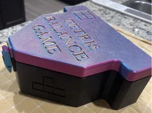 Box for tetris game with lid