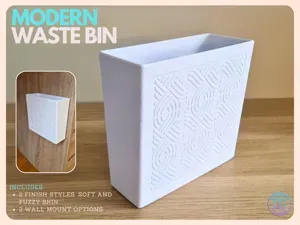 Modern waste bin - wallmount