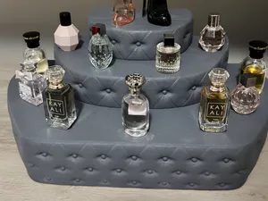 3-Tier Tufted Display Shelf - Elegant Organizer