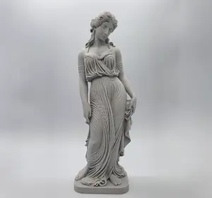 Classical Greek Goddess in Draped Gown Statue