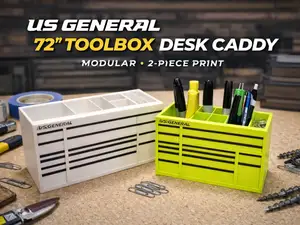 Mini US General 72” Toolbox Desk Caddy ~ Modular