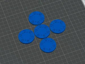 casino chip, standard size, single colour