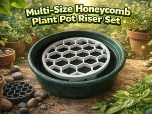 Multi-Size Honeycomb Plant Pot Riser Set