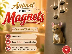 French Bulldog Animal Slide-In Magnet