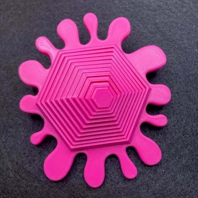 Splat Hexagon Fidget Toy - Print in Place ~48 min — Фото 10 из 13