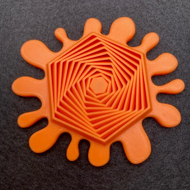Splat Hexagon Fidget Toy - Print in Place ~48 min — Фото 11 из 13