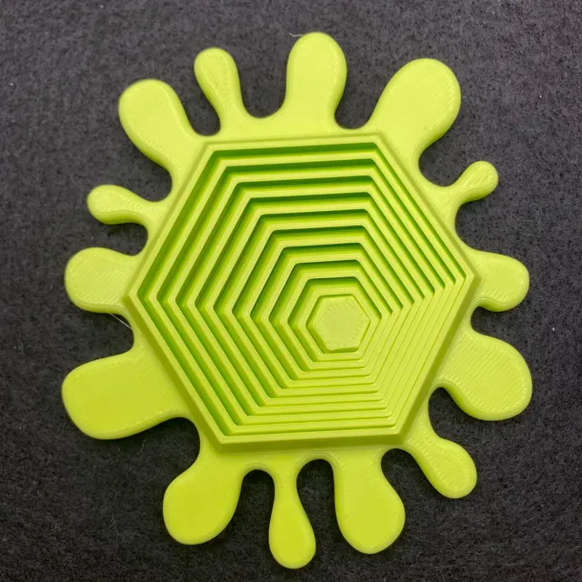 Splat Hexagon Fidget Toy - Print in Place ~48 min — Фото 12 из 13