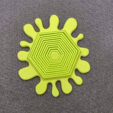 Splat Hexagon Fidget Toy - Print in Place ~48 min — Фото 2 из 13
