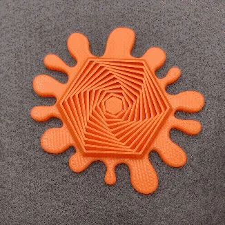 Splat Hexagon Fidget Toy - Print in Place ~48 min — Фото 5 из 13