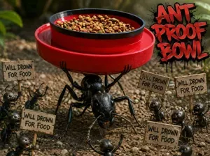 ant proof pet food bowl