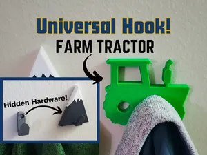 Farm Tractor Coat Hook - Universal Wall Mount Hook