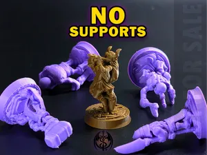Supportless Female Bard Tiefling - 32mm