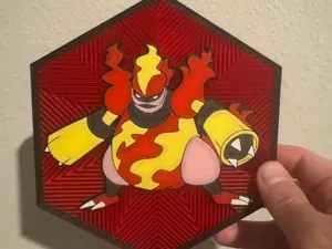 #467 Magmortar Hex Wall Art