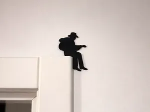 Guitarist Silhouette Door Frame Decor