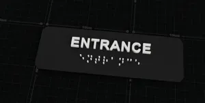 Entrance Sign with Braille