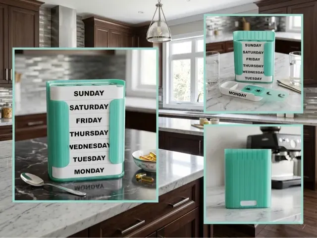 Weekly Smart Pill Organizer Modular 7 Day Pill Box