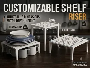 Heavy-Duty Adjustable Shelf Riser – Customizable
