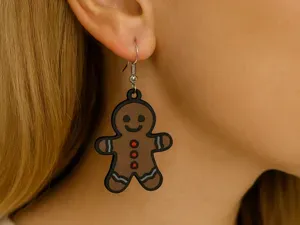 Christmas Gingerbread Man Earrings