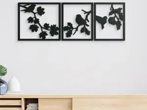 Bird Triptych 3D Wall Art