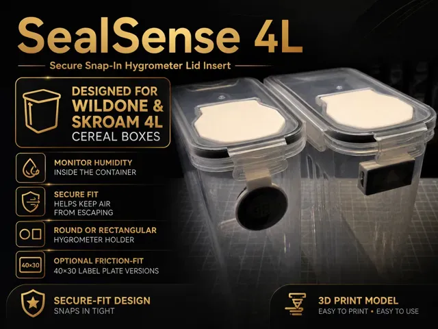 Wildone/Skroam 4L Drybox Hygrometer Mounts