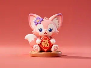 手拿福字的玲娜贝儿-中国春节特别款-农历新年儿童女孩涂色玩具