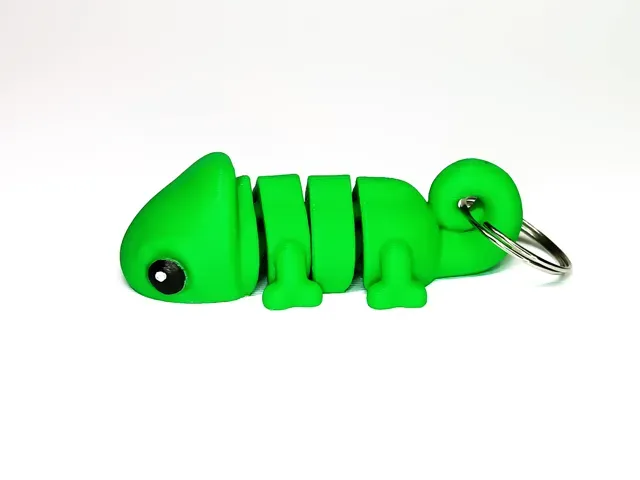 Cute Flexi Pets Chameleon (Keychain & Magnet) — Image 9 of 9