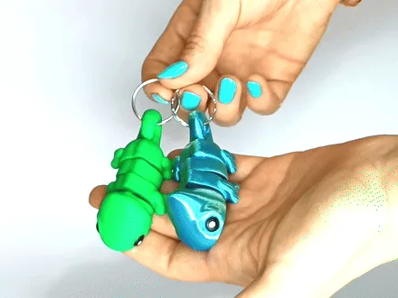 Cute Flexi Pets Chameleon (Keychain & Magnet) — Image 6 of 9
