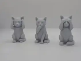 Three Cats Hear No Evil Speak No Evil See No Evil