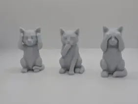 Three Cats Hear No Evil Speak No Evil See No Evil